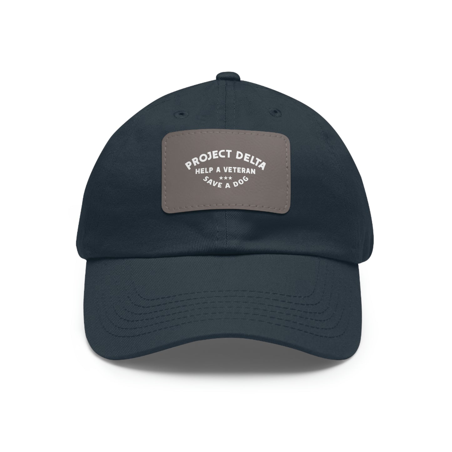 PD Dad Hat with Leather Patch- 8 Colors